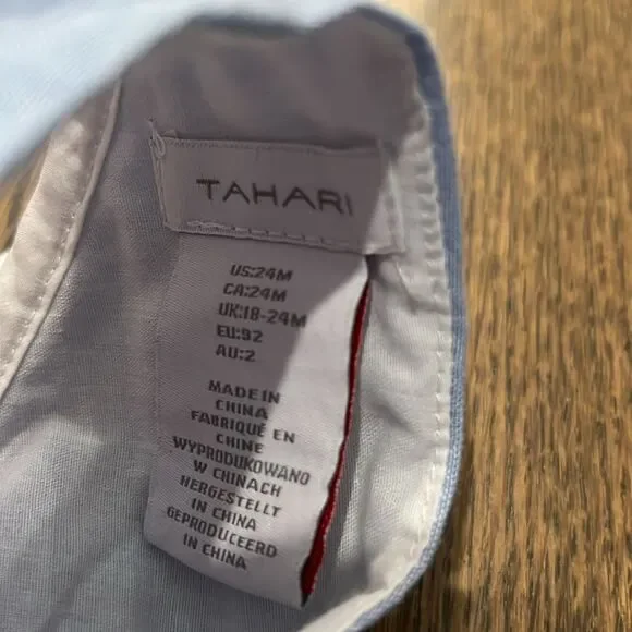 Blue and White 24 Month Girls Dress Mickey Mouse & Bow Back - Picture 3 of 6